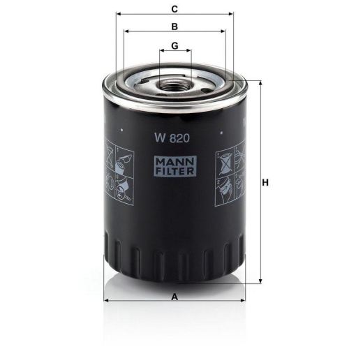 MANN-FILTER &Ouml;lfilter W 820