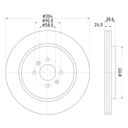 HELLA Bremsscheibe PRO 8DD 355 114-871