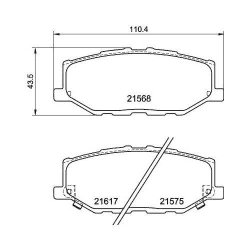 HELLA Bremsbelagsatz, Scheibenbremse 8DB 355 040-421