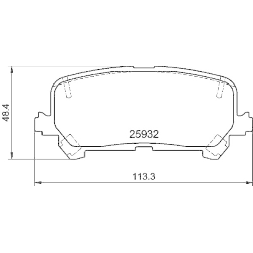 HELLA Bremsbelagsatz, Scheibenbremse 8DB 355 040-461