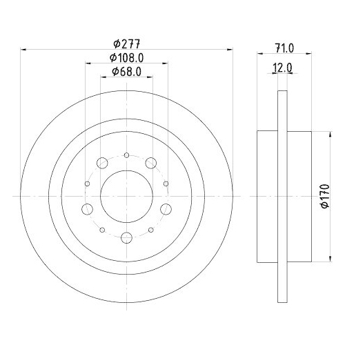 HELLA Bremsscheibe 8DD 355 107-101