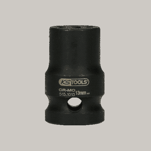 1/2 Zoll Sechskant-Kraft-Stecknuss, kurz, 13mm auf H&auml;nger KS TOOLS 515.1013-E