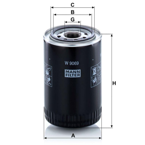 MANN-FILTER &Ouml;lfilter W 9069