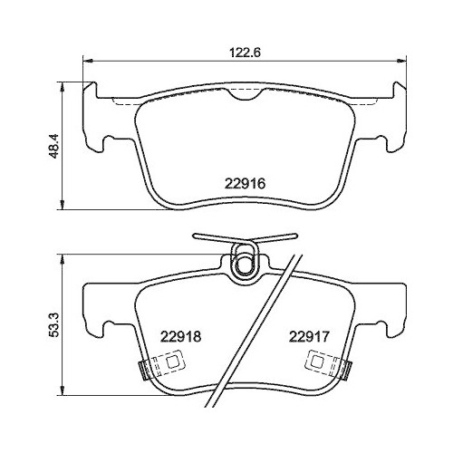 HELLA Bremsbelagsatz, Scheibenbremse 8DB 355 040-871