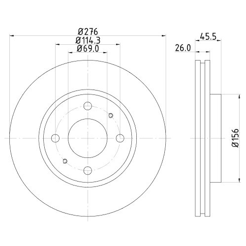 HELLA Bremsscheibe 8DD 355 112-951