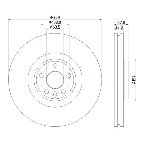 HELLA Bremsscheibe PRO High Carbon 8DD 355 131-961