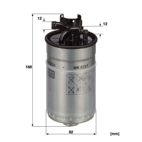 MANN-FILTER Kraftstofffilter WK 823/1