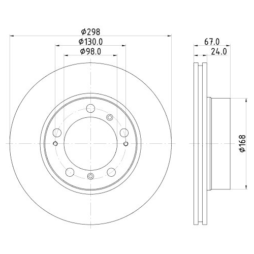 HELLA Bremsscheibe PRO High Carbon 8DD 355 125-451