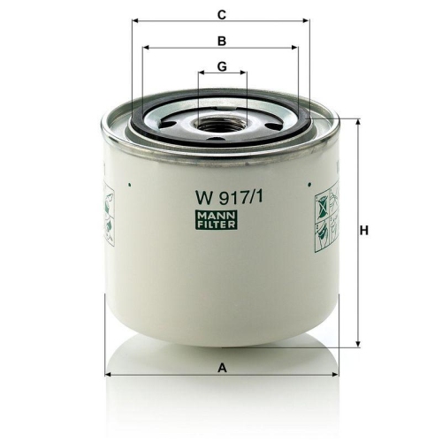 MANN-FILTER &Ouml;lfilter W 917/1