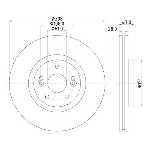 HELLA Bremsscheibe 8DD 355 113-741