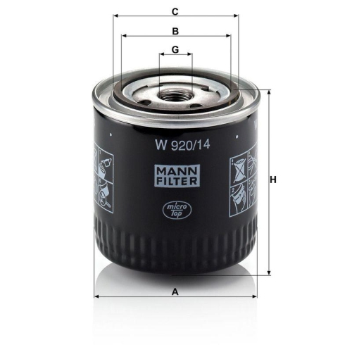 MANN-FILTER &Ouml;lfilter W 920/14