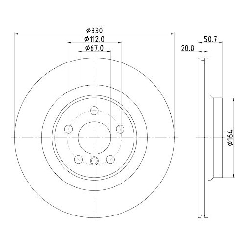 HELLA Bremsscheibe PRO HC 8DD 355 132-301