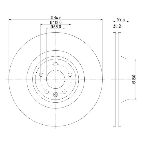 HELLA Bremsscheibe PRO High Carbon 8DD 355 128-311