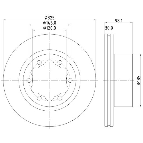 HELLA Bremsscheibe PRO 8DD 355 132-201