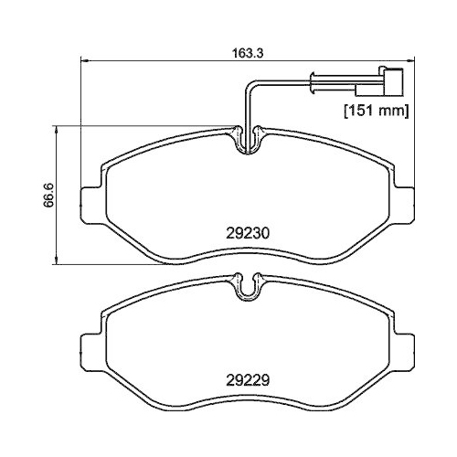 HELLA Bremsbelagsatz, Scheibenbremse 8DB 355 005-611