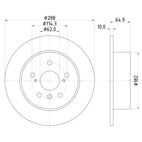 HELLA Bremsscheibe 8DD 355 109-051