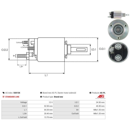 AS-PL Magnetschalter, Starter AS SS0126