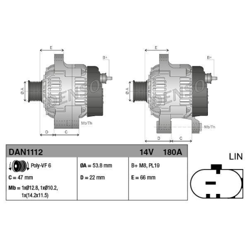 DENSO Generator DAN1112