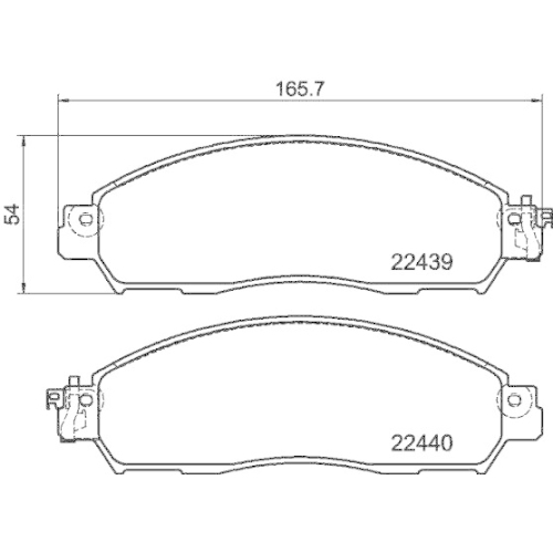 HELLA Bremsbelagsatz, Scheibenbremse 8DB 355 032-071