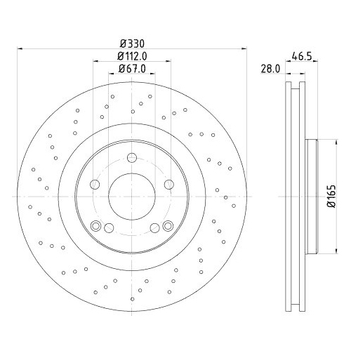 HELLA Bremsscheibe PRO 8DD 355 109-411