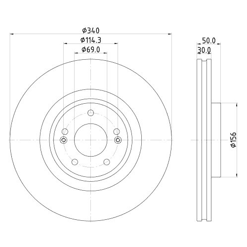 HELLA Bremsscheibe PRO 8DD 355 134-871