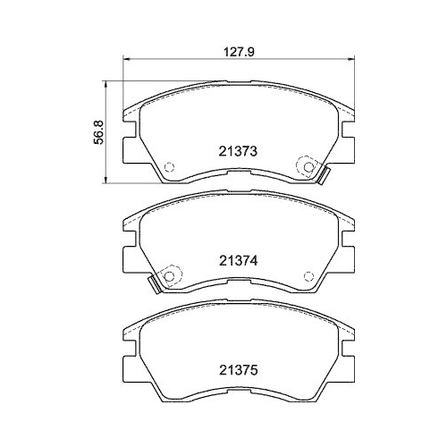 HELLA Bremsbelagsatz, Scheibenbremse 8DB 355 005-781