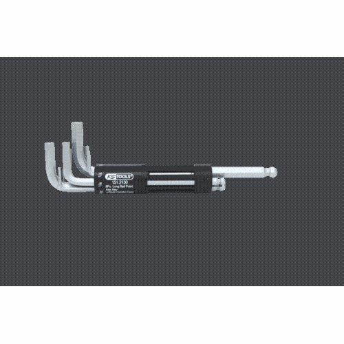 3 in 1 Innen6kant-Winkelstiftschl&uuml;ssel-Satz,8-tlg lang Kugelkopf, Zoll KS TOOLS