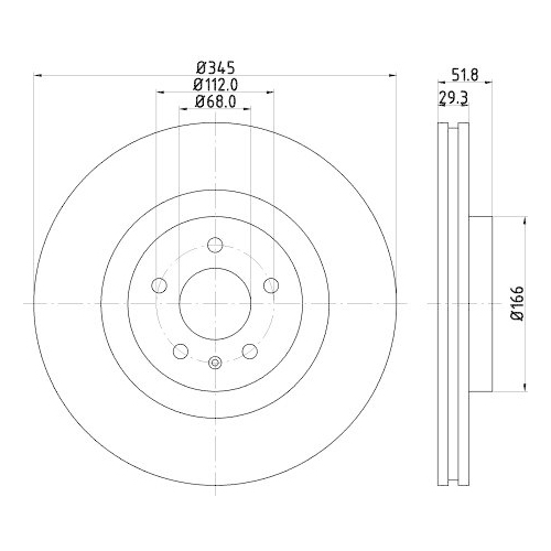HELLA Bremsscheibe PRO 8DD 355 113-951