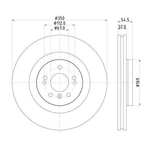 HELLA Bremsscheibe PRO High Carbon 8DD 355 128-591
