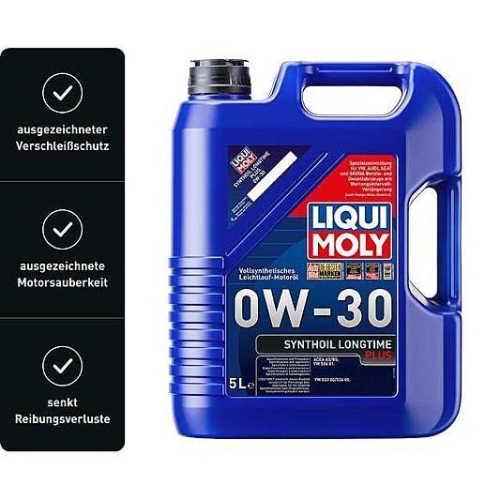 Liqui Moly Motor&ouml;l Synthoil Longtime Plus 0W-30 5-Liter - VW 50300 50601 - 1151