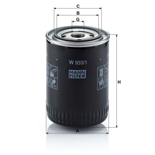 MANN-FILTER &Ouml;lfilter W 933/1