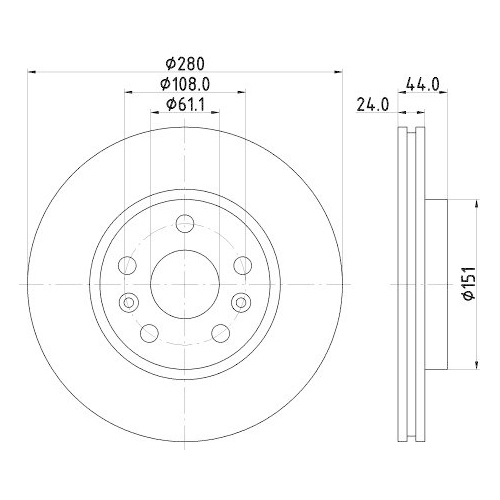 HELLA Bremsscheibe PRO 8DD 355 117-781