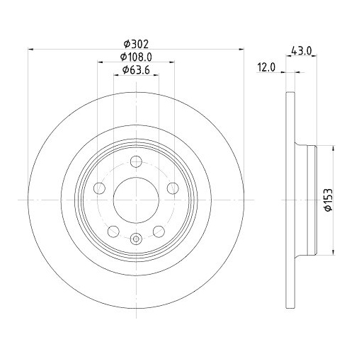 HELLA Bremsscheibe PRO High Carbon 8DD 355 126-991