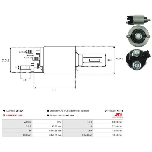 AS-PL Magnetschalter, Starter AS SS6034