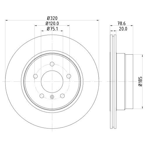 HELLA Bremsscheibe PRO High Carbon 8DD 355 128-761