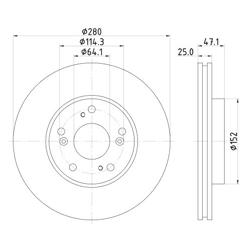 HELLA Bremsscheibe PRO 8DD 355 118-191