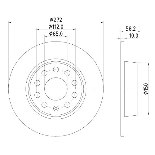 HELLA Bremsscheibe PRO 8DD 355 131-811