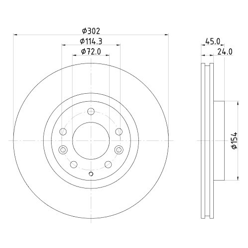 HELLA Bremsscheibe PRO 8DD 355 120-301