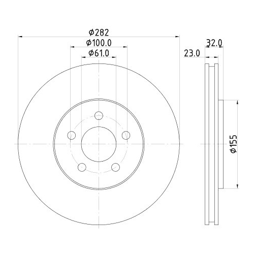 HELLA Bremsscheibe PRO 8DD 355 120-621