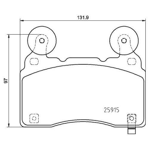 HELLA Bremsbelagsatz, Scheibenbremse 8DB 355 039-481