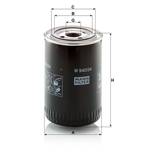 MANN-FILTER &Ouml;lfilter W 940/34