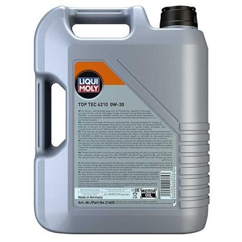 LIQUI MOLY Top Tec 4210 Motoröl 0W-30 7-Liter VW 504 00 / 507 00 / C30 - 21605