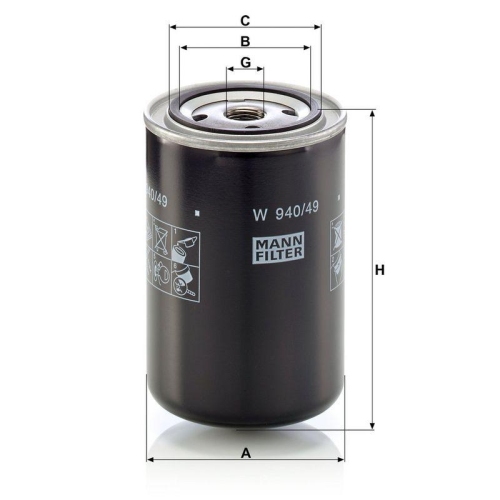 MANN-FILTER &Ouml;lfilter W 940/49
