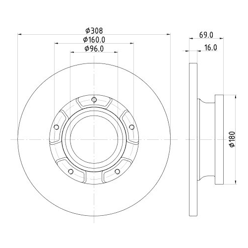 HELLA Bremsscheibe PRO 8DD 355 126-591