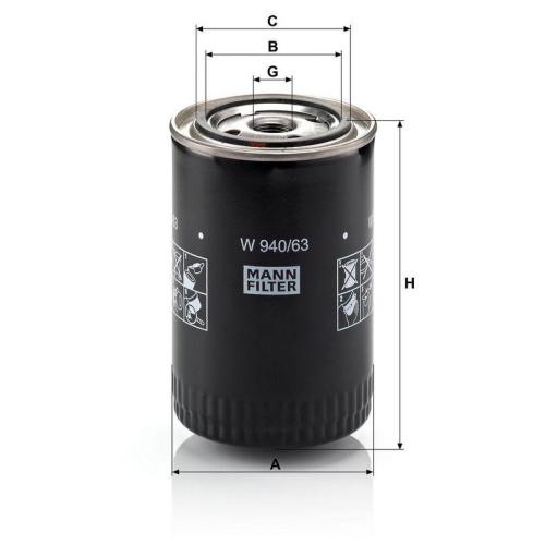 MANN-FILTER &Ouml;lfilter W 940/63