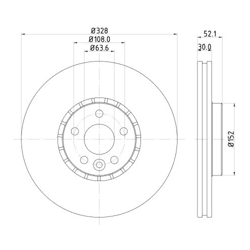 HELLA Bremsscheibe PRO High Carbon 8DD 355 129-141