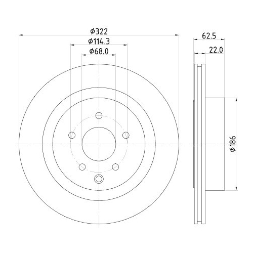 HELLA Bremsscheibe PRO 8DD 355 120-551