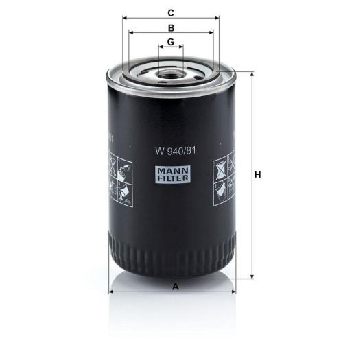 MANN-FILTER &Ouml;lfilter W 940/81