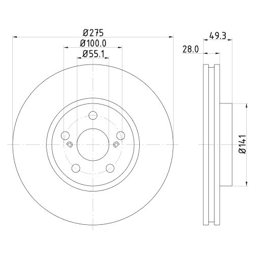 HELLA Bremsscheibe PRO 8DD 355 112-331