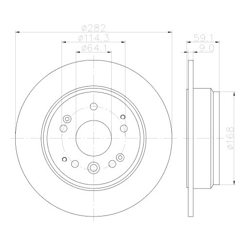 HELLA Bremsscheibe PRO 8DD 355 120-321